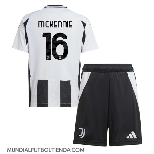 Camiseta Juventus Weston McKennie #16 Primera Equipación Replica 2024-25 para niños mangas cortas (+ Pantalones cortos)